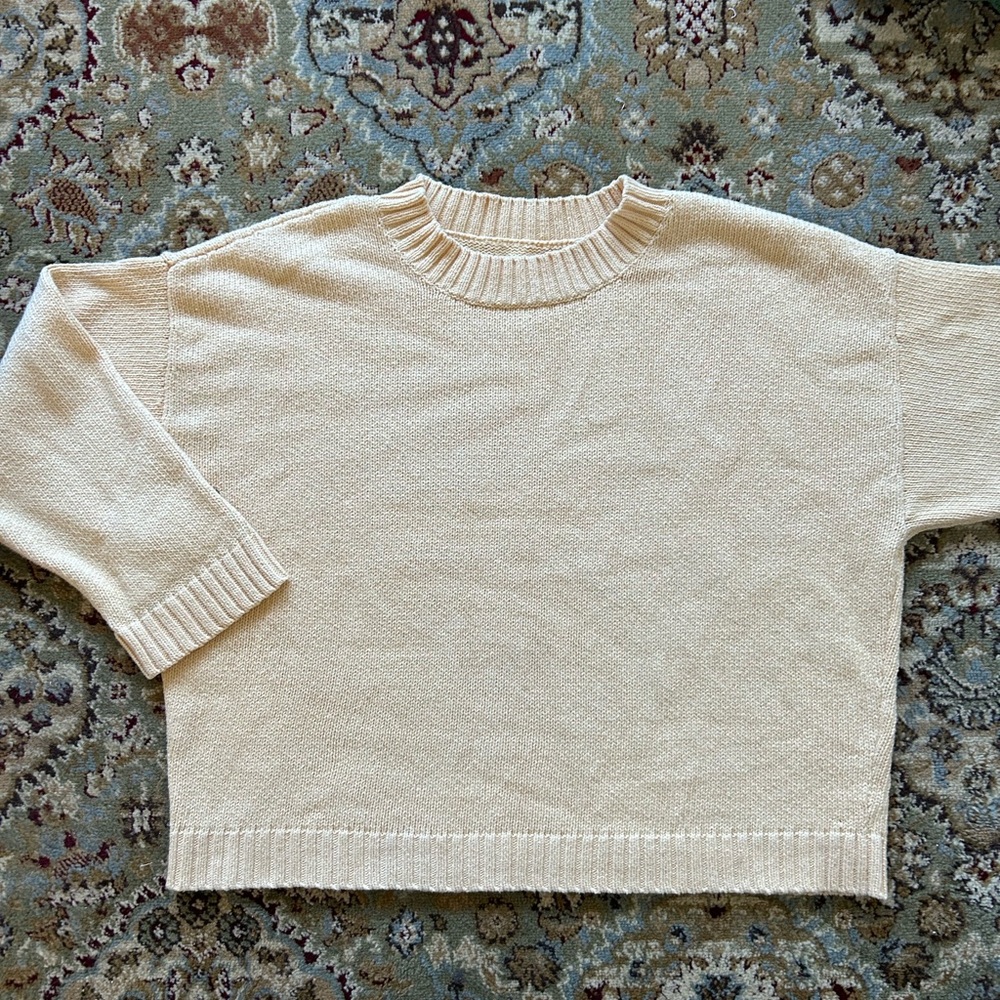 Cream Crew Neck Sweater